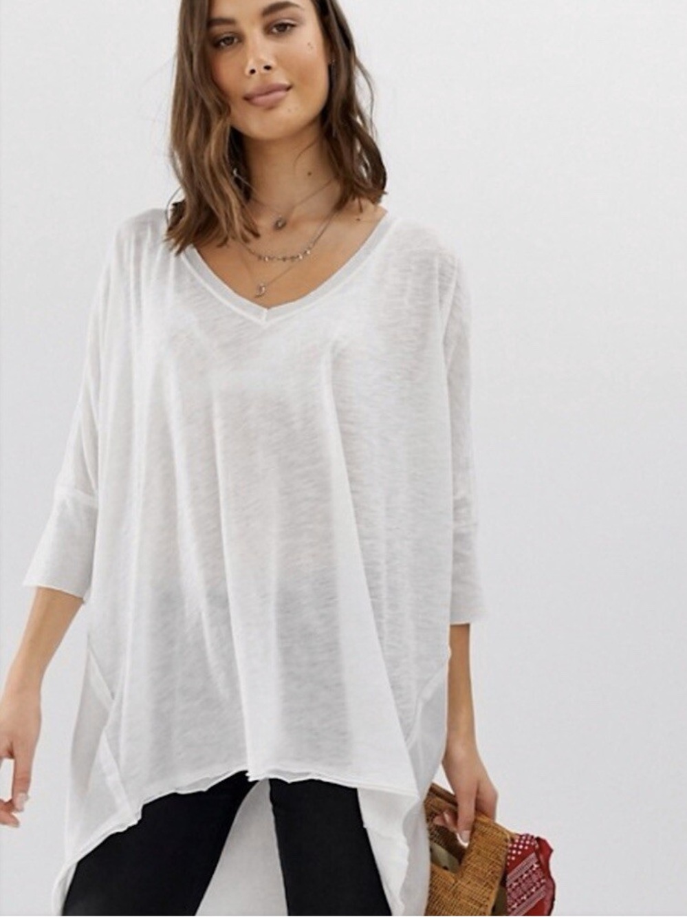 We the Free Catch Waves Oversized Hi-Low Tee Size Medium